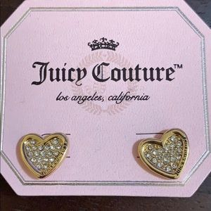 Heart shaped juicy couture earrings